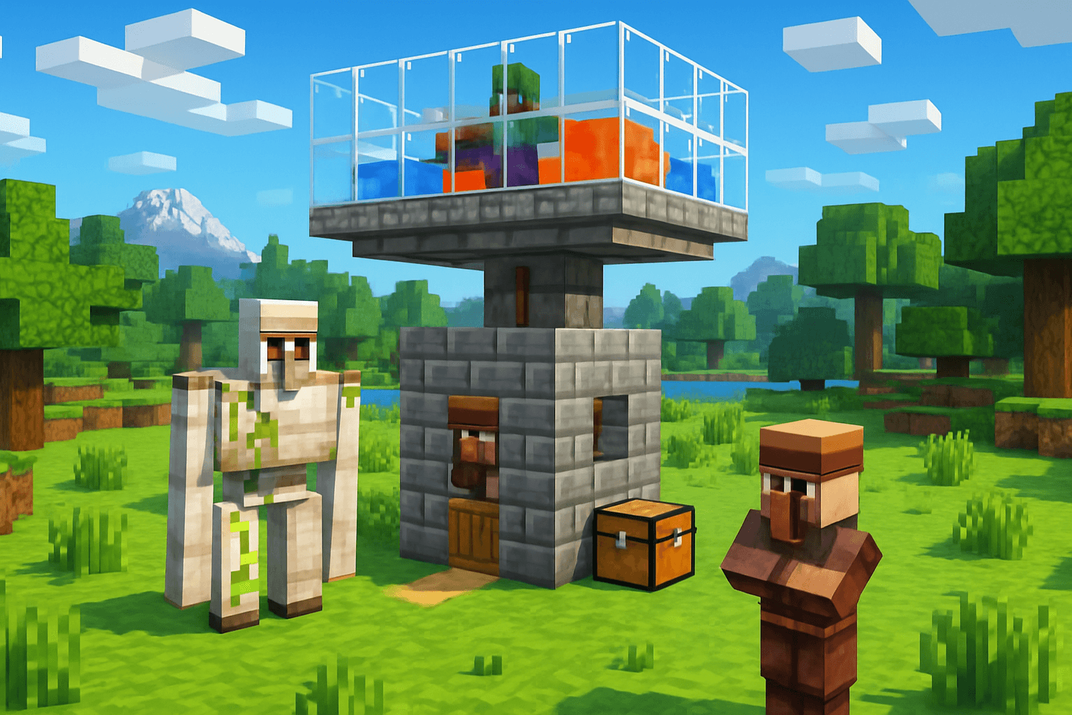 How to Build an Iron Farm in Minecraft (Works in 1.21)